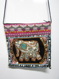 Little elephant glitter purse