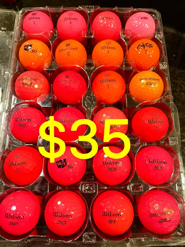 Red colored used golf balls in Golf in Saskatoon - Image 2