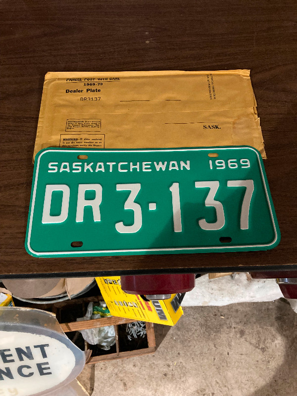 1969 DR sask license plate in Arts & Collectibles in Prince Albert