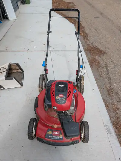 I have a Toro Mow and Stow Recycler gas lawnmower for sale in Southwest Edmonton — near Southgate Ma...