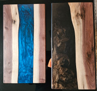 Hand Crafted Walnut/Epoxy Charcuterie Boards