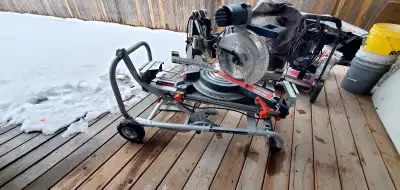Bosch GCM12SD 12 In. Dual-Bevel Glide Miter Saw + T4B Stand, View more