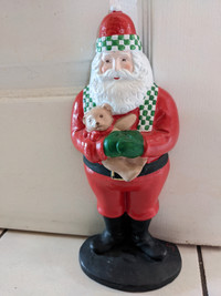 Department 56 heavy cast iron 1 foot tall Santa doorsto figurine