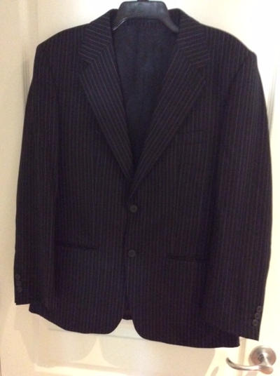 MEN'S BLACK PINSTRIPE SUIT, View more