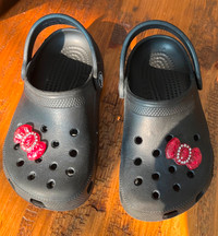 Crocs - Toddler Size 8/9 in black - Offering for $15