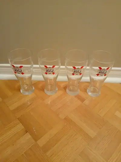 4 - large KRONENBURG 1664 PINT BEER GLASSES, View more