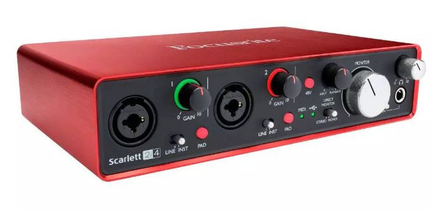 Focusrite Scarlett 2i4 Audio Interface MINT CONDITION Used Twice in Pro Audio & Recording Equipment in Mississauga / Peel Region