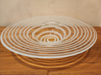 Glass serving platter 17" x 4"