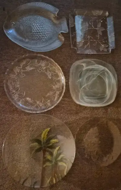 Big Glass platters, View more