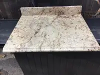 Solid Granite CounterTop w/ 4"H backsplash-31.5"Wx26"Dx3cm thick