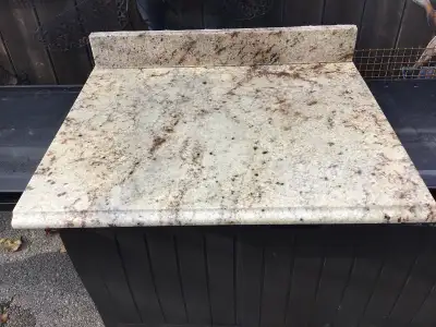 Solid Granite CounterTop w/ 4"H backsplash-31.5"Wx26"Dx3cm thick, View more