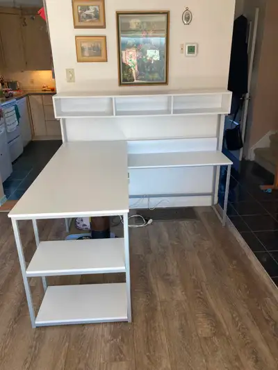 Corner Desk with Shelves & Drawer, View more