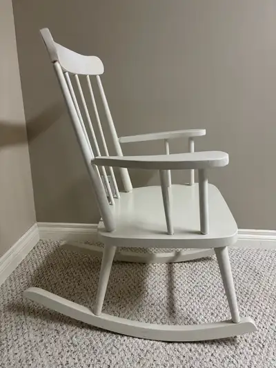 White Wooden Rocking Chair , View more