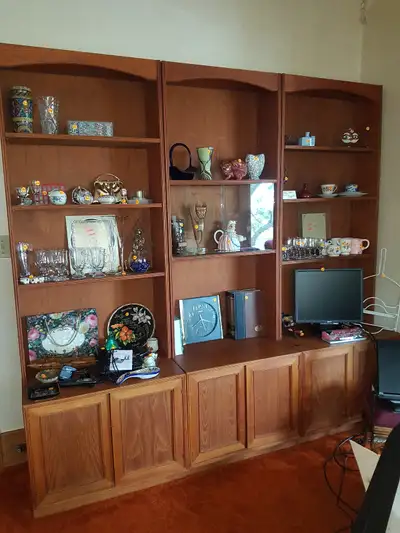 Large Beautiful Teak Wall Unit, View more