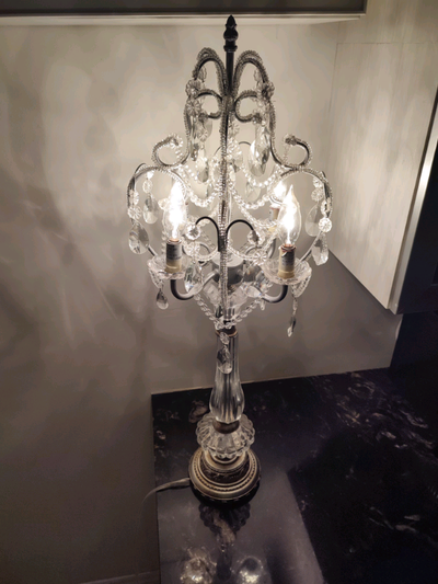 Vintage Crystal Lamp, View more