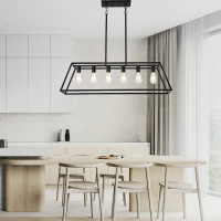 HQZBPT Farmhouse Rectangle Chandelier