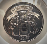 1892-2017 Stanley Cup 125 year anniversary 25 cent coin