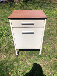 Vintage Metal Medical Cabinet  