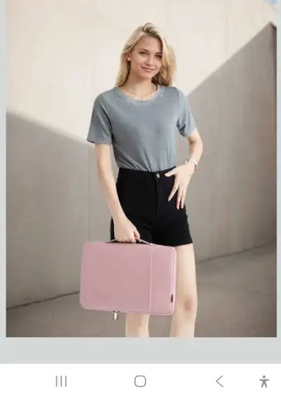 pink laptop bag 12*17 in., View more