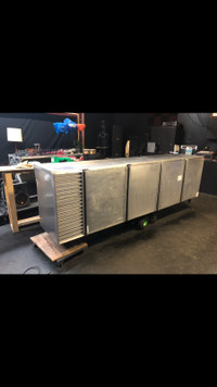 Counter fridge and propane griddle