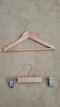 Childrens clothes wooden hangers