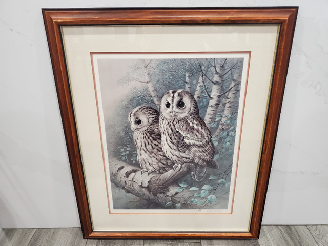 The Tawny Owl Raymond Watson Collotype Print Signed & Remarqued in Arts & Collectibles in Edmonton - Image 3
