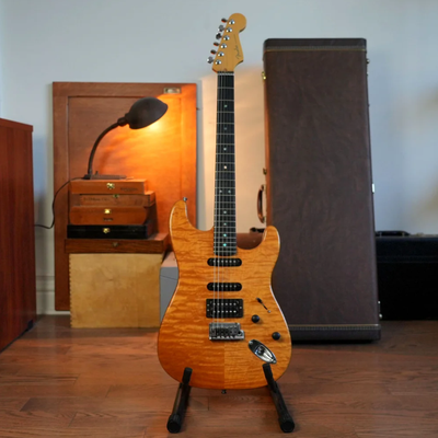 2003 Fender American Deluxe Stratocaster QMT HSS, View more
