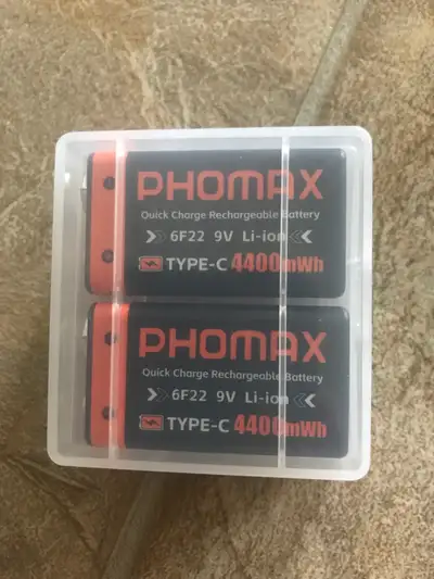 9 v rechargeable battery x2 all for $15, View more