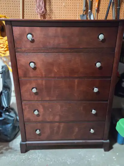 Beautiful mahogany real wood chest of drawers/tall boy, View more