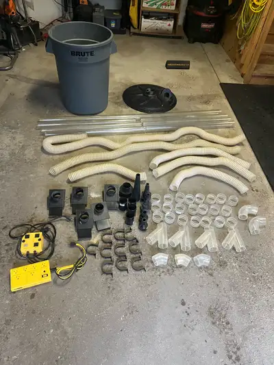 I am selling a used Lee Valley Dust Collection system, perfect for any woodworking shop. This compre...