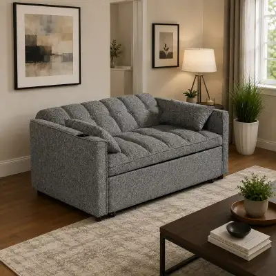 Sale On New Sofa Bed With Built-In USB Charging Ports - Grey, View more
