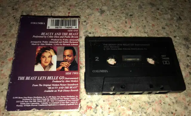 Beauty and the Beast Cassette Single Celine Dion Peabo Bryson in CDs, DVDs & Blu-ray in St. Catharines - Image 3