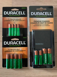 Brand New & Used Duracell Rechargeable Batteries & Charger $60