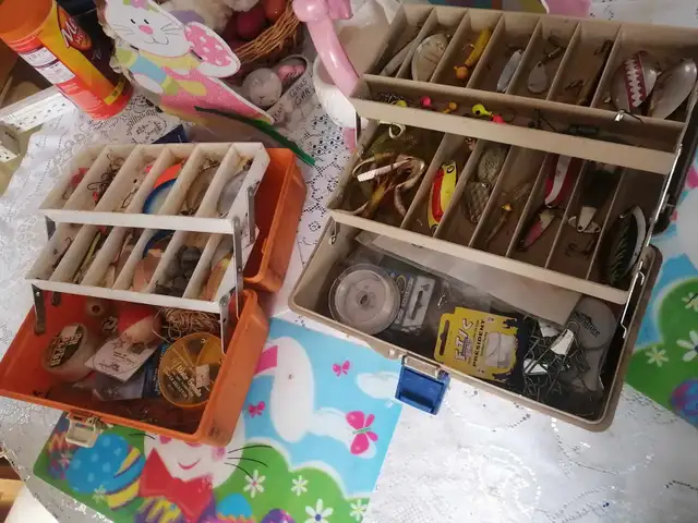 Fishing chest: $60 each; the third one is $30; it has 2 empty drawers