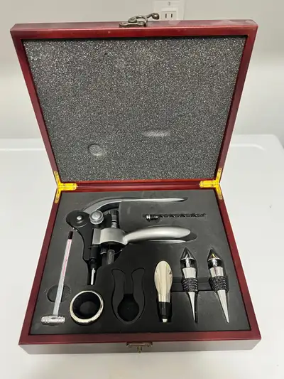 Wine Opener Set in Wooden Box, View more