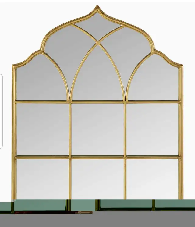 Vintage Gold Windowpane Mantel Mirror, 25" H, Retail $200+ in Home Décor & Accents in Markham / York Region - Image 4