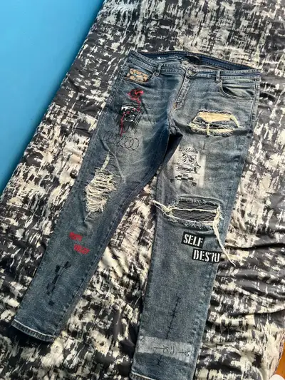 embellished jeans , View more