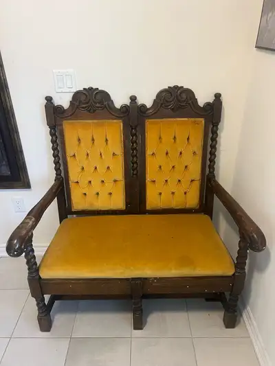 antique love seat, View more