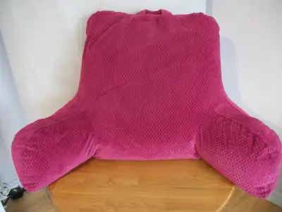 Rose Pink Backrest Reading Cushion with Armrest, View more