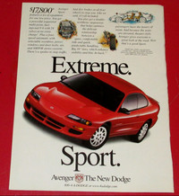 1999 DODGE AVENGER CAR AD - RETRO MOPAR CHRYSLER ANONCE