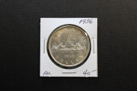 Canada 1936 1 Silver Dollar Coin