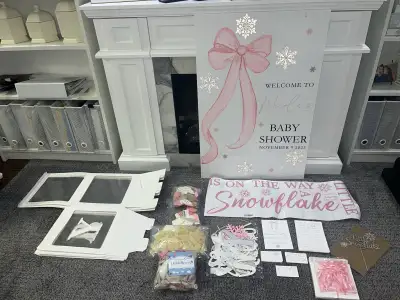 A Little Snowflake Is On The Way - Baby Shower Decor, View more