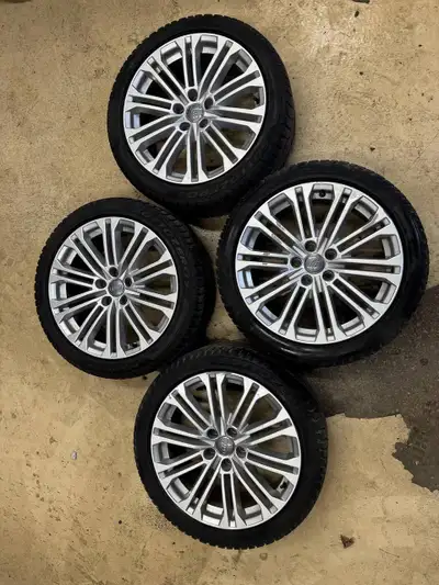 OEM Audi A4/A5 rims. Rims size 18" Tires Pirelli Winter Sottozero 3 Size 245 40 R18 97V If you have...
