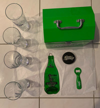 Steam whistle packages in a metal Box