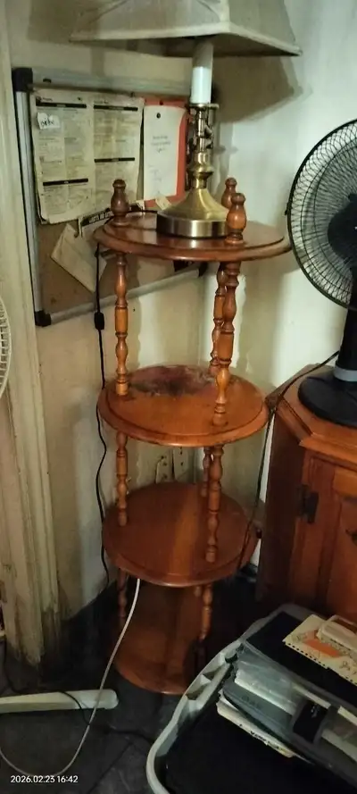 Vintage 4-tier wooden shelf , View more