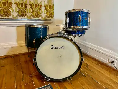 Vintage Stewart Drum Set 20,12,14 MIJ 4 Piece+, View more
