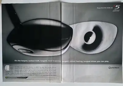 ‘02 TaylorMade R500 Driver Original 2 Pg Ad, View more