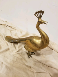 Brass peacock