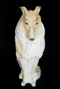 Sculpture  chien en poterie