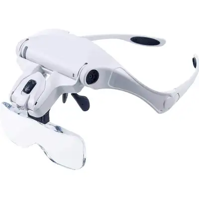 New operated with 2 x AAA batteries Loupe légère réglable avec support de lunettes mains libres et b...